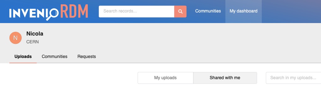Dashboard shared with you