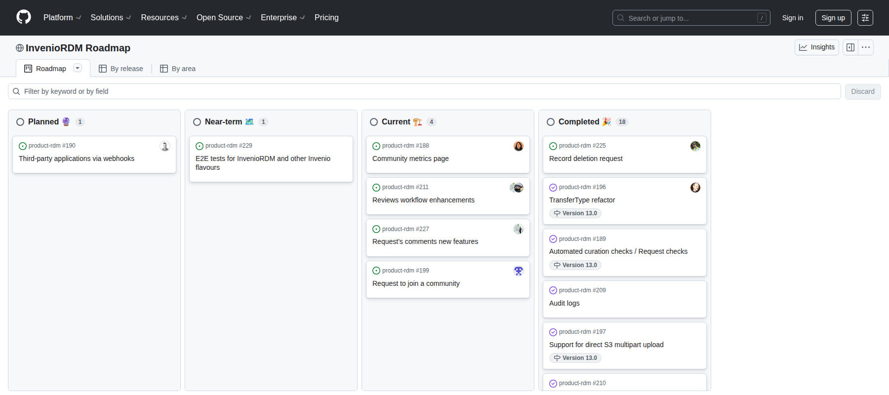 GitHub Project Board