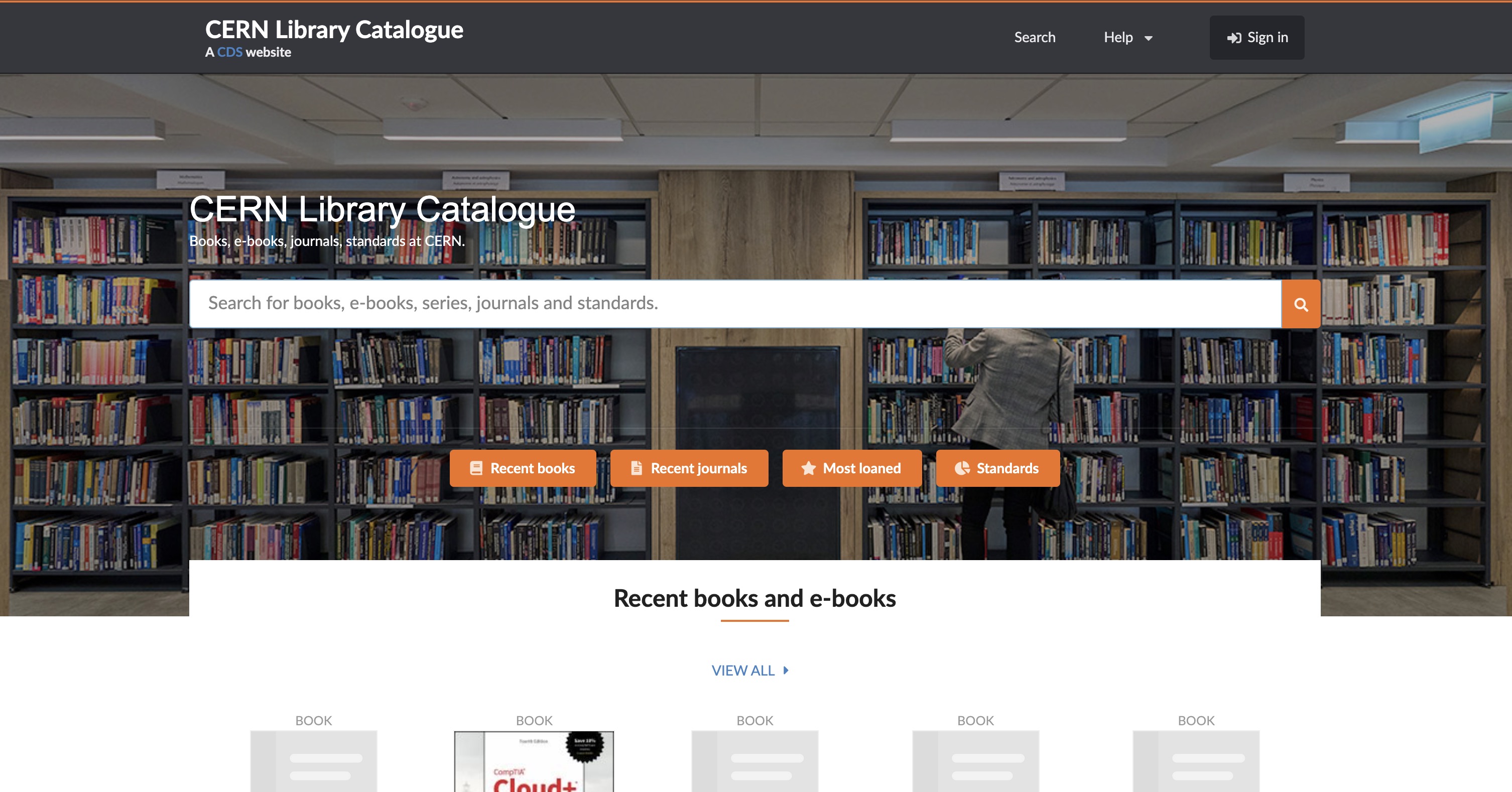 CERN Library Catalogue