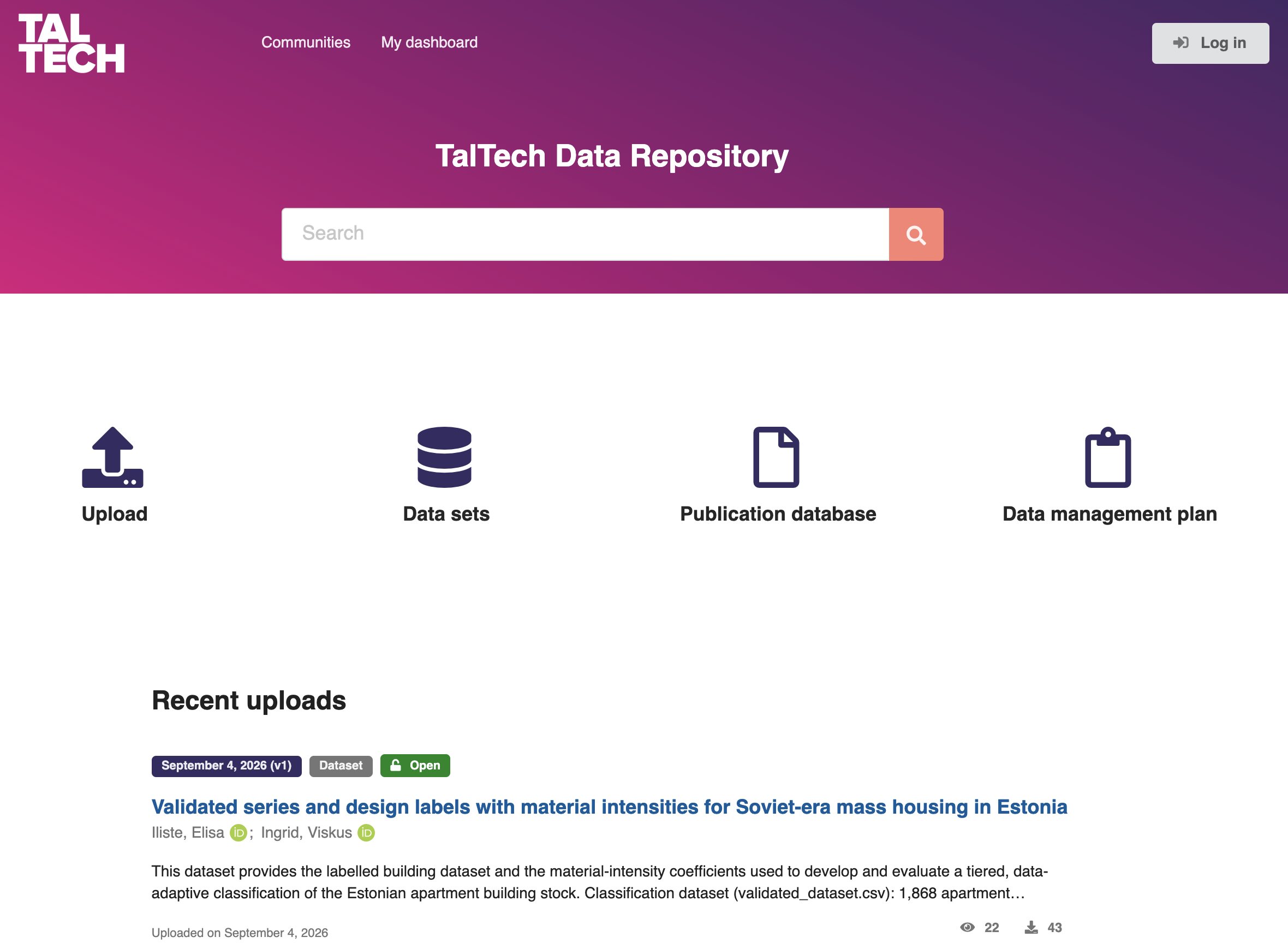 TalTech Data Repository