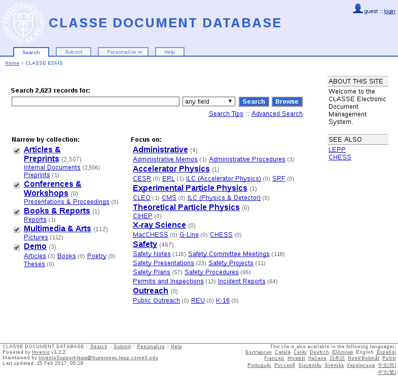 CLASSE Document Databse