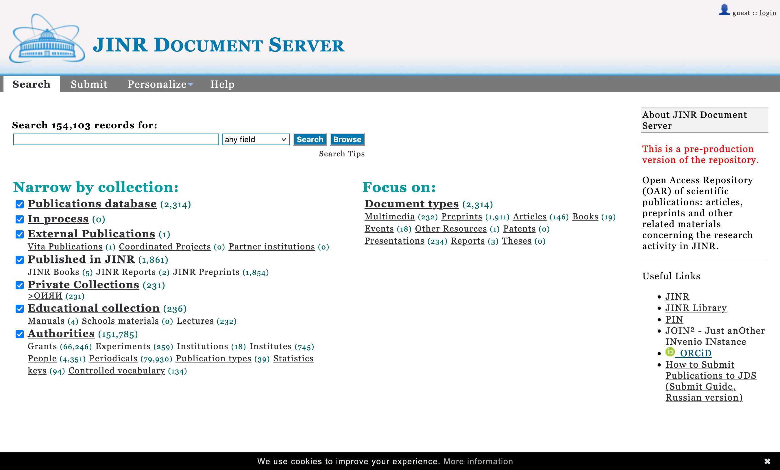 JINR Document Server